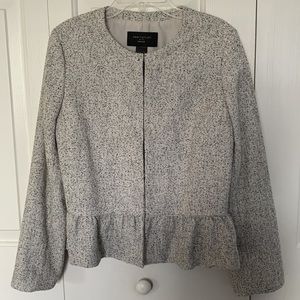 Ann Taylor Speckled Blazer - Size 10P - Black/Gray